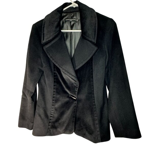 VTG Avenue Montaigne Women' Velvet Cashmere Cotton Wool Evening Jacket Size 2 - Picture 1 of 10